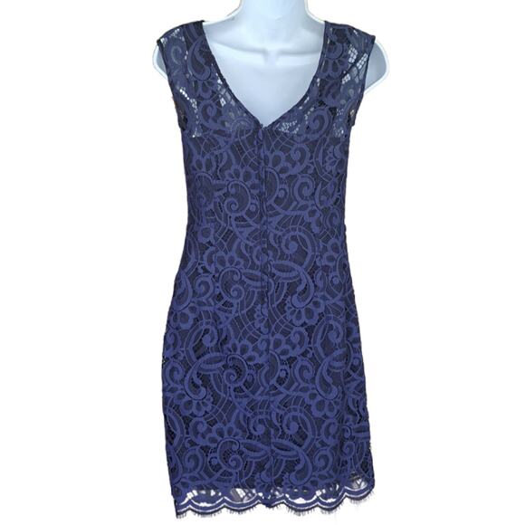 Lilly Pulitzer Rosaline Dress in Bright Navy About Face Lace Size 0 - Picture 4 of 9